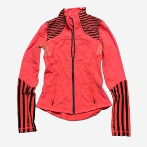 Lululemon Athletica Coral and Black Ski Jacket size 10